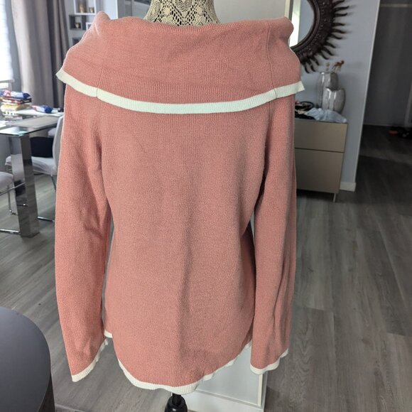Cyrus dusty rose soft turtleneck sweater - Picture 4 of 6
